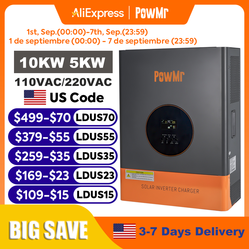 Drone Solar Charger - Inversor de Fase Dividida PowMr 10KW