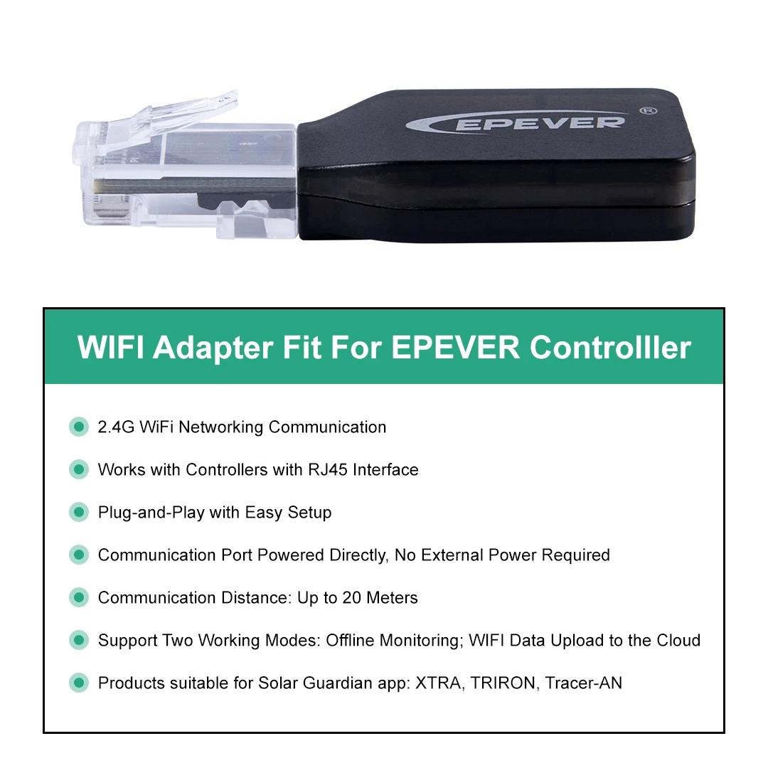 Epever wifi 2.4g rj45 d wifi c - Drone Solar Charger avaliação e preço